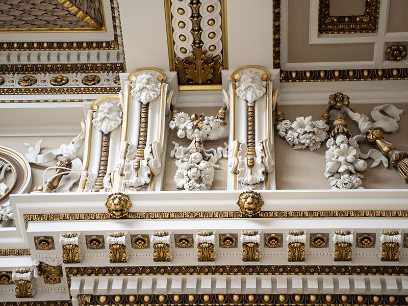 Detail of cornicing at Gleneagles Townhouse