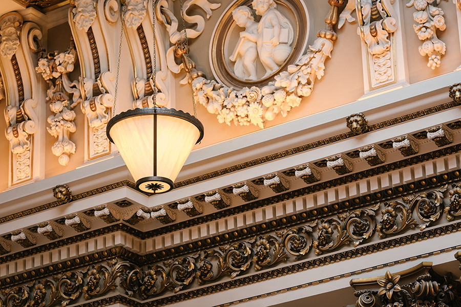 Detail of The Spence cornicing