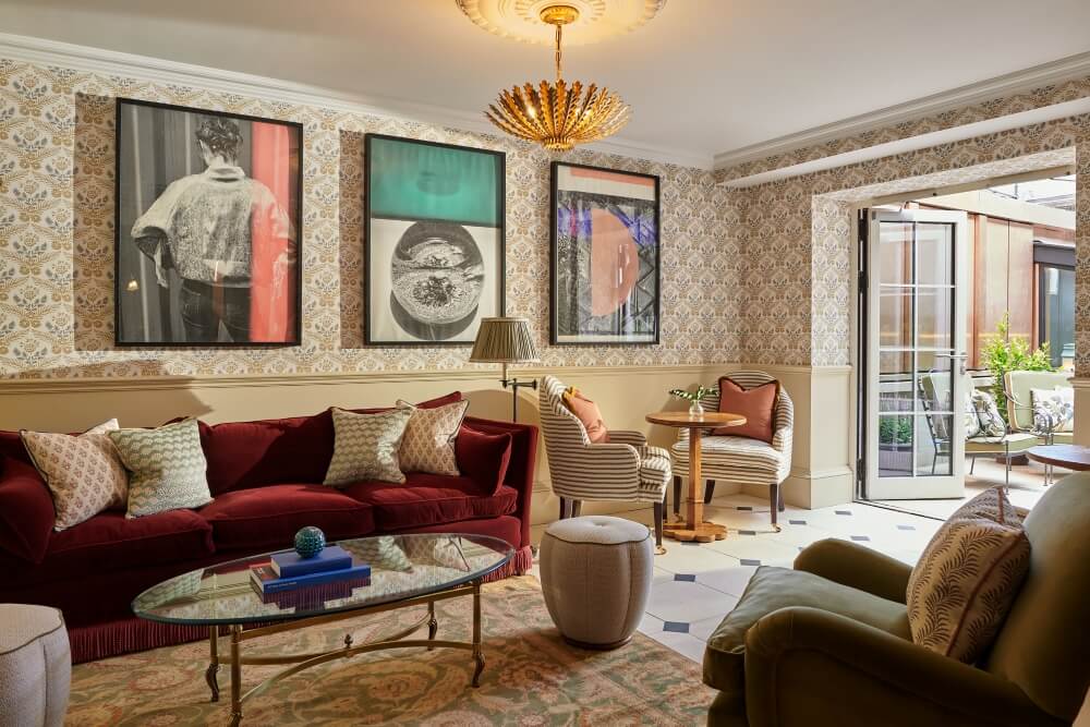 Couches and low tables in the Townhouse Telling Rooms