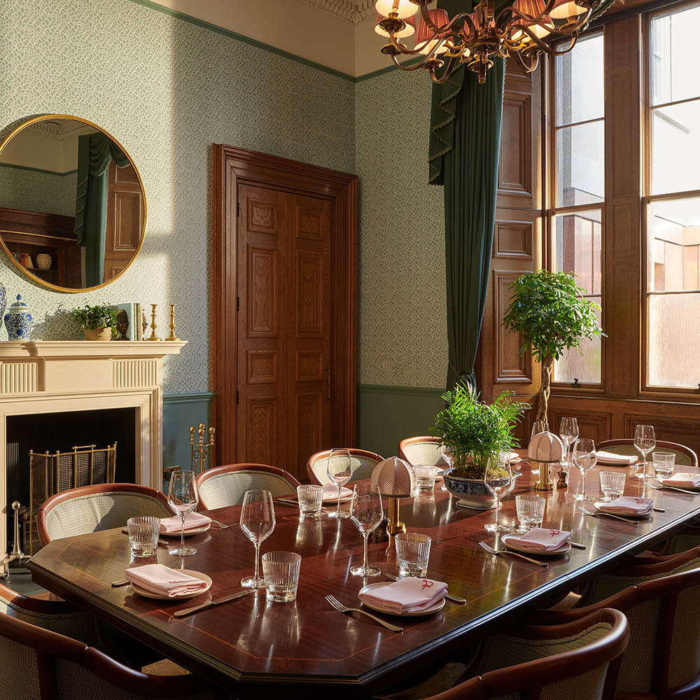 Private dining room within Gleneagles Townhouse