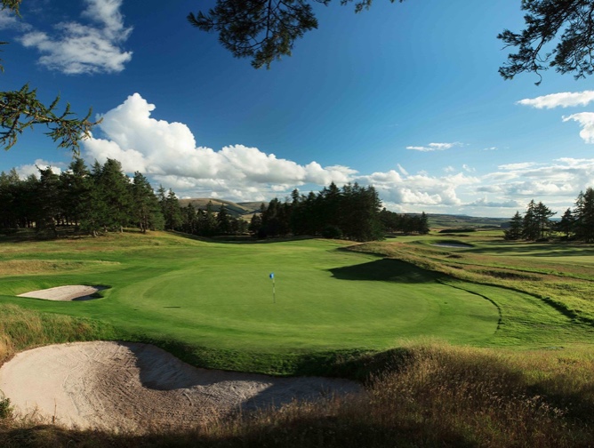 The queens course at Gleneagles on a bright sunny day