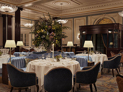 The Strathearn restaurant laid for dinner service