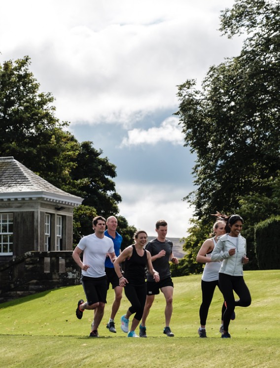 A group of runners on a corporate event at Gleneagles