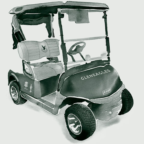 Illustration of a Gleneagles golf buggy