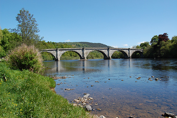 Bridge over the river tay outside Dunkeld in Perthshire