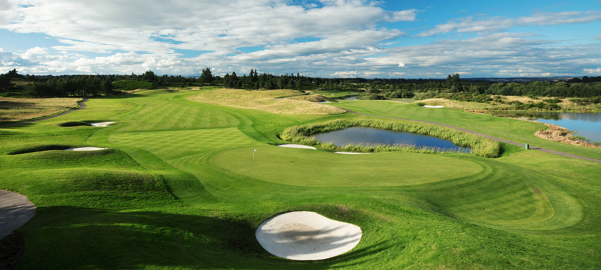 The second hole of the PGA course, used for the Ryder Cup, at Gleneagles