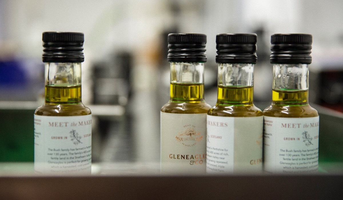 Bottles of cooking oils