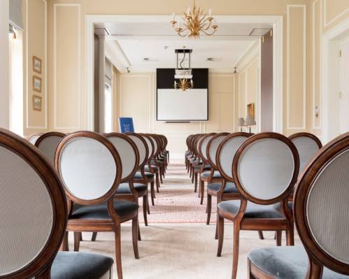 A theatre style setup in the assembly room at Gleneagles