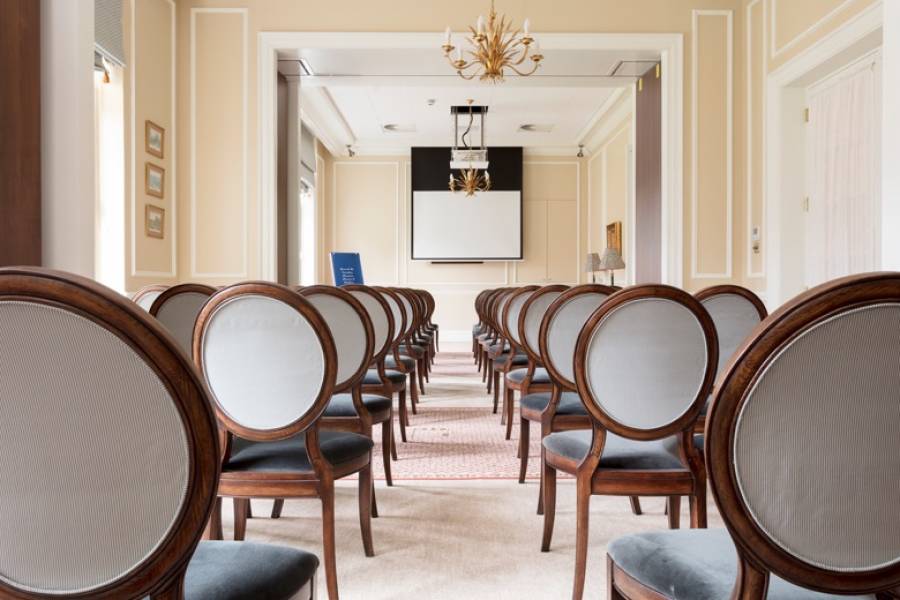 A theatre style setup in the assembly room at Gleneagles