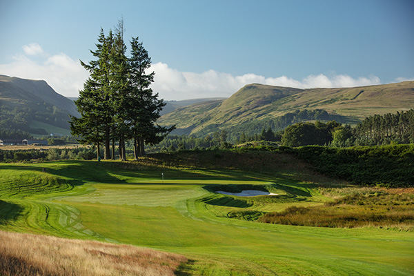 The 1st hole on the PGA Centenary Course at Gleneagles