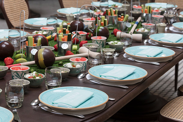 A private croquet themed summer dinner in the Birnam at Gleneagles