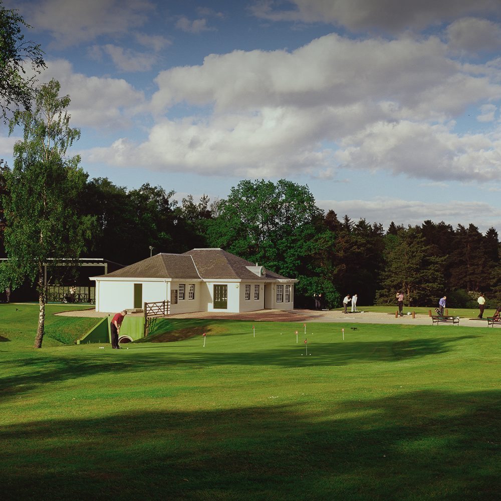 The PGA National Academy building and driving range at Gleneagles