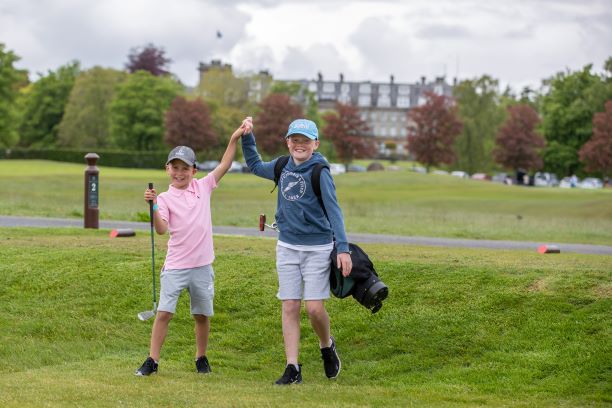 Kids playing golf on The Wee Course