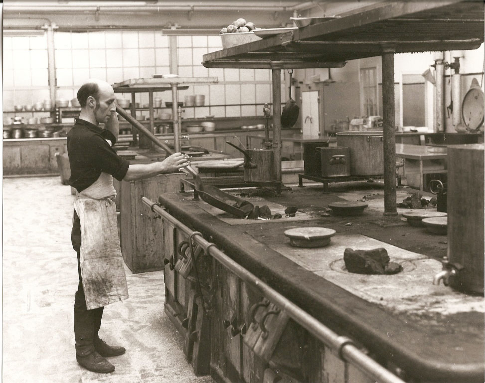 A chef in the kitchen at Gleneagles in the 1930s