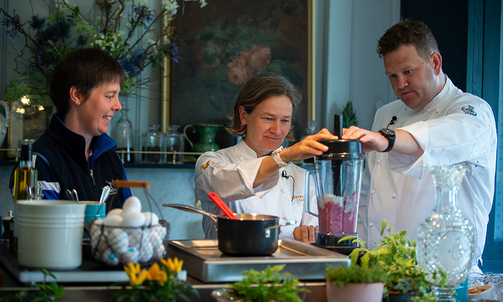 Gleneagles Executive Chef Simon Attridge with Solheim Cup Captain Catriona Matthew
