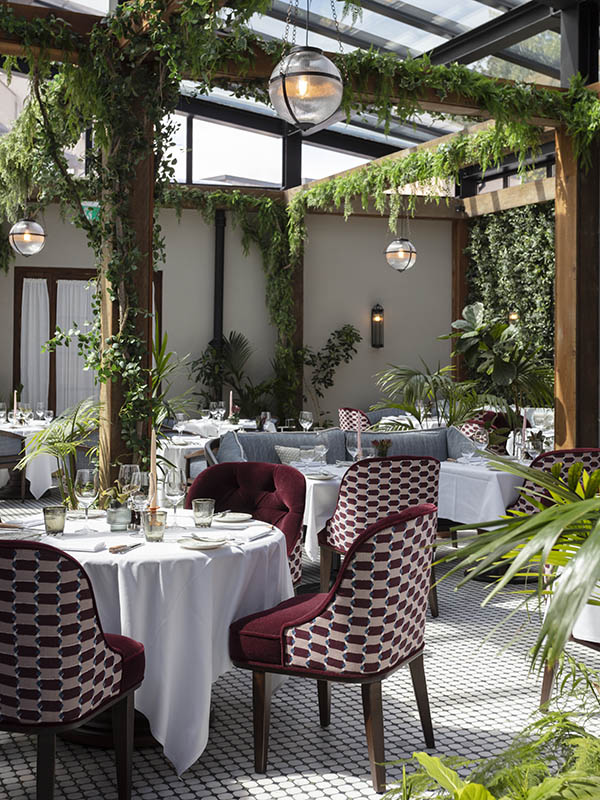 The winter garden in the Birnam Brasserie